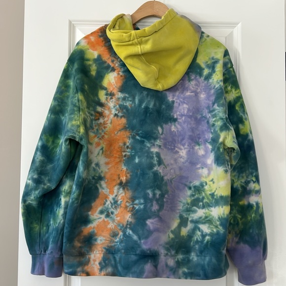 RIPNDIP Rubber Logo Tie Dye Hoodie Sweatshirt w Kangaroo Pocket Oversized Medium - Picture 9 of 13